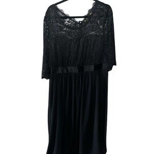 Miusol Maxi Dress Womens Plus 3X Formal Floral Lace Black Dark Romantic Feminine